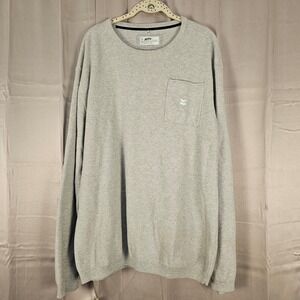 Jetty Mens Gray Crewneck Sweater XXL